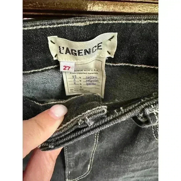 L'agence Margot High Rise Skinny Jean Faded Carbon - Picture 7 of 8